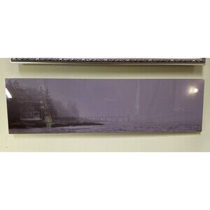 Foggy Cottage on an Ocean Coastline Hipstaprint Aluminum Wall Hanging 30" X 8.5"